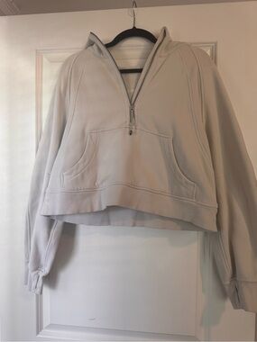 Lululemon Bone Half-Zip Hooded Pullover Sweatshirt